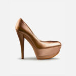 Suede platform heels